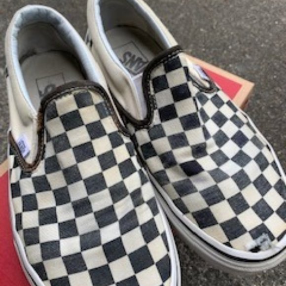 Vans Shoes - Vans Classic Checkerboard Slip Ons